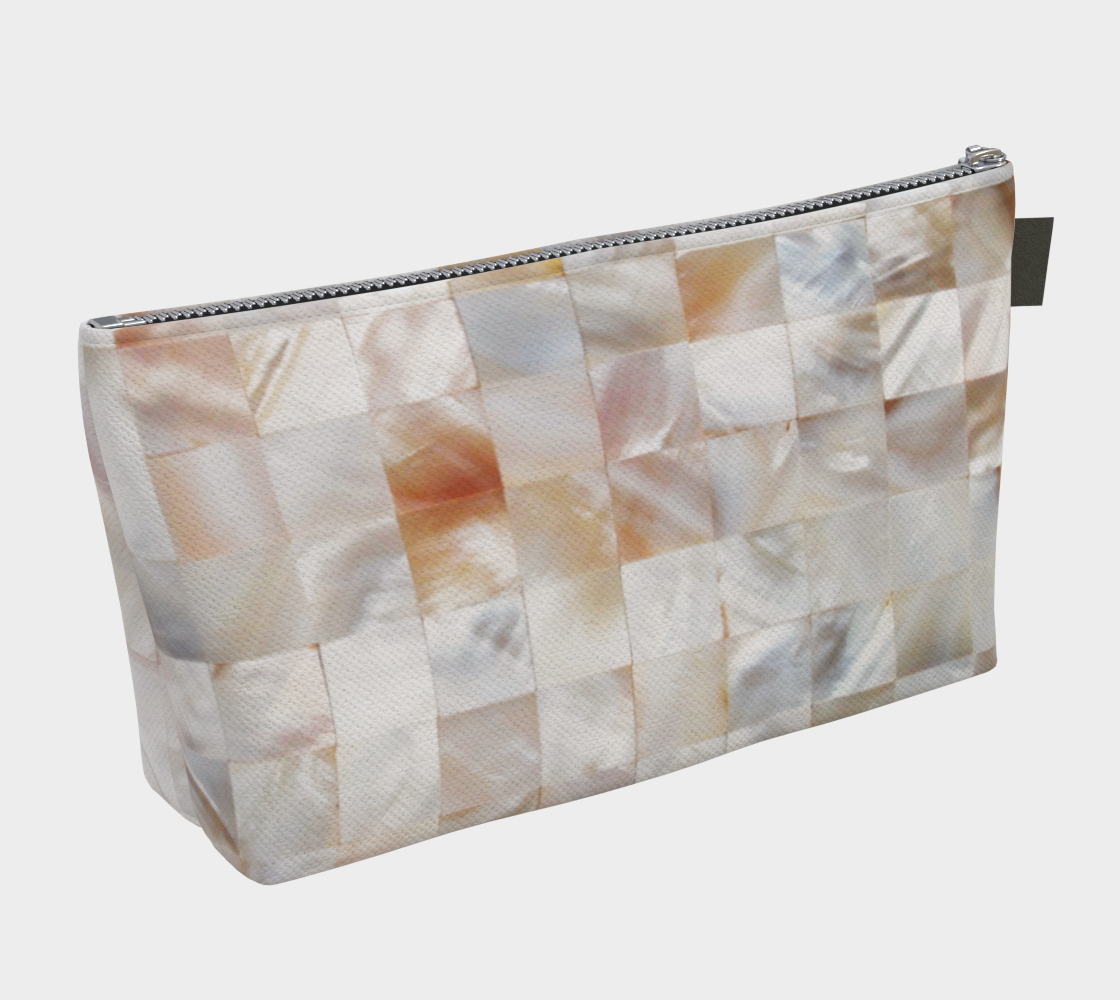 Aperçu de Mother of Pearl, Exotic Tiles Photography, Neutral Minimal Geometrical Graphic Design Makeup Bag #2