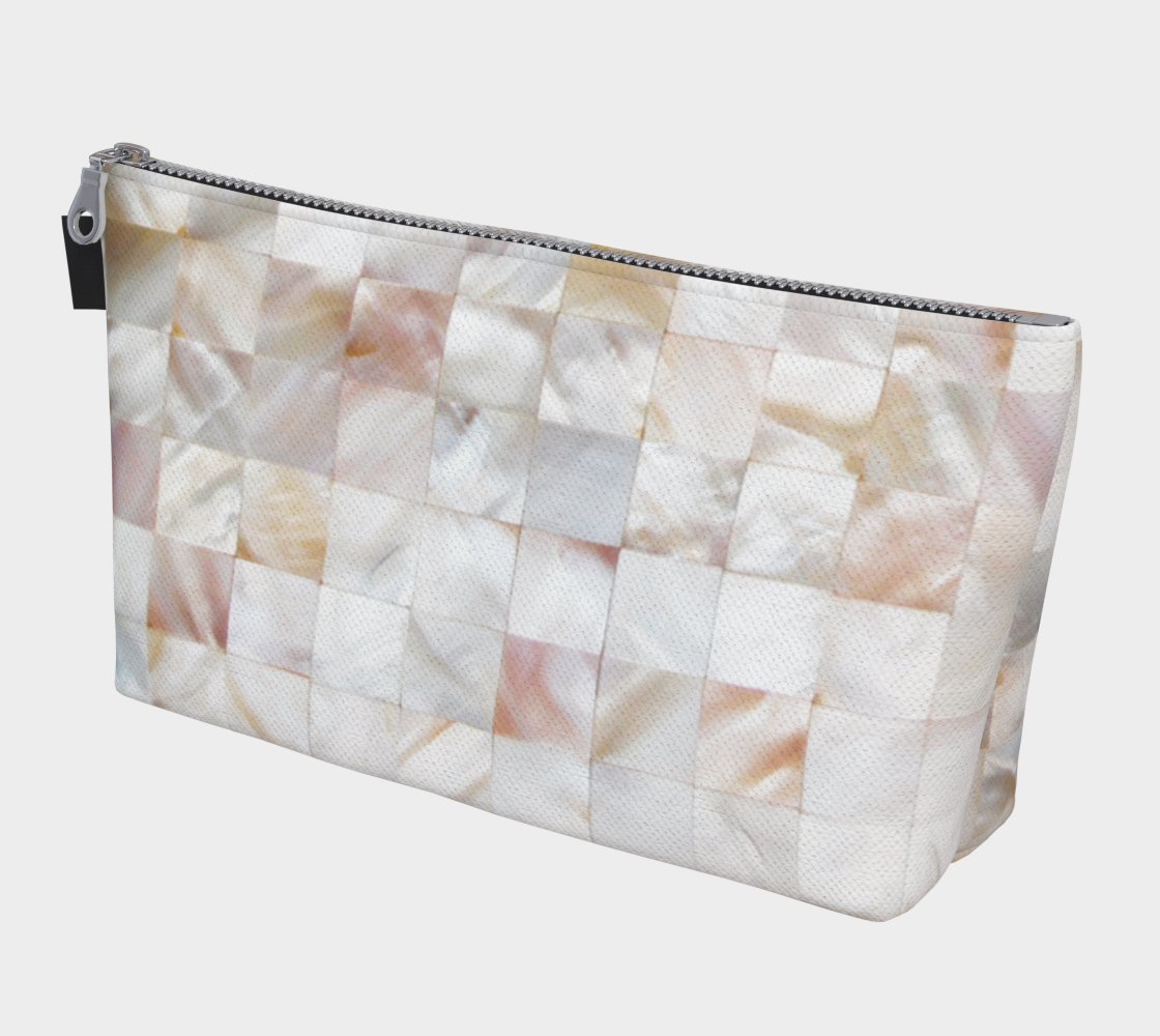 Aperçu de Mother of Pearl, Exotic Tiles Photography, Neutral Minimal Geometrical Graphic Design Makeup Bag #1