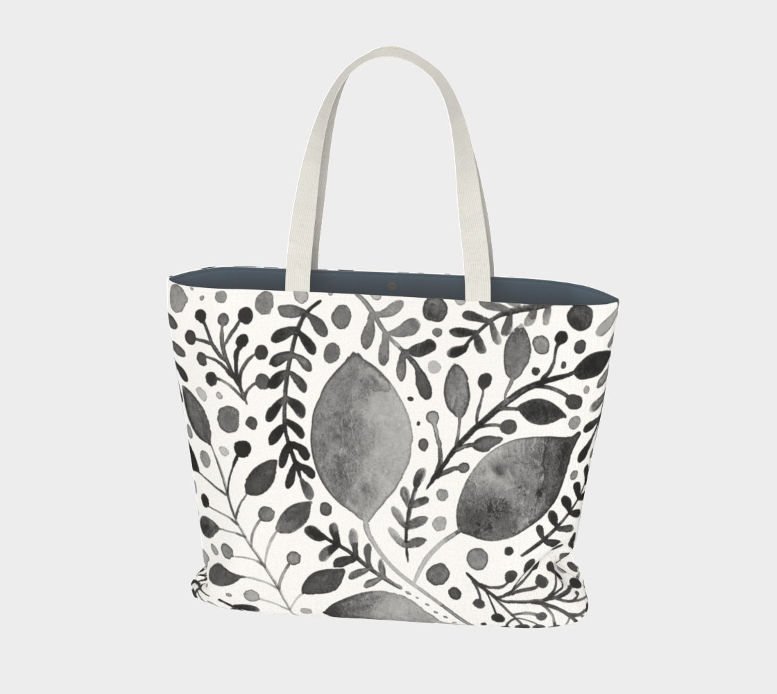 Branches and leaves - black and white preview #1
