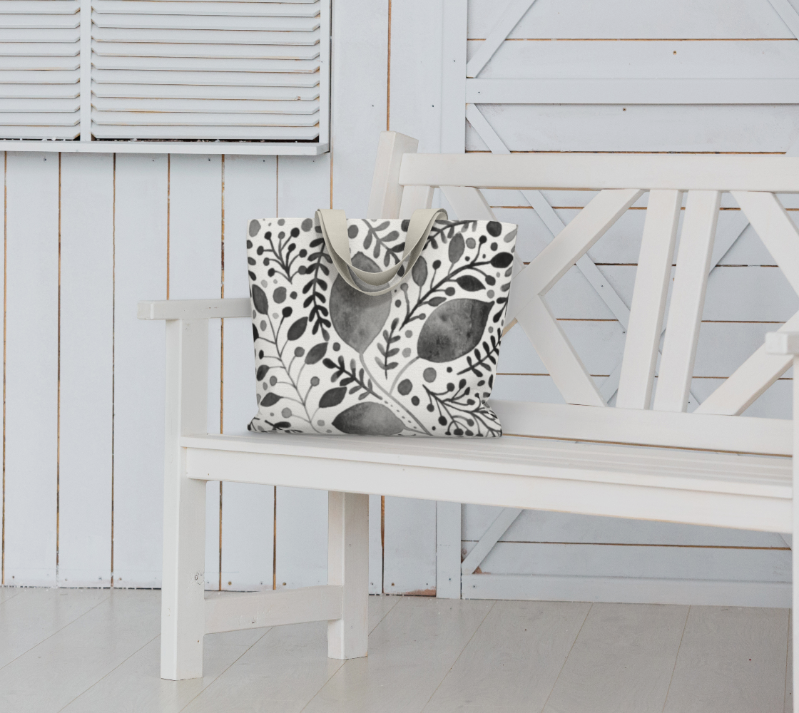 Branches and leaves - black and white preview #6