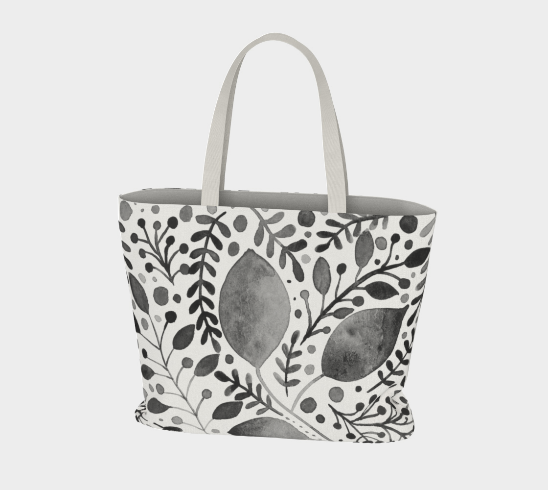 Branches and leaves - black and white preview #3