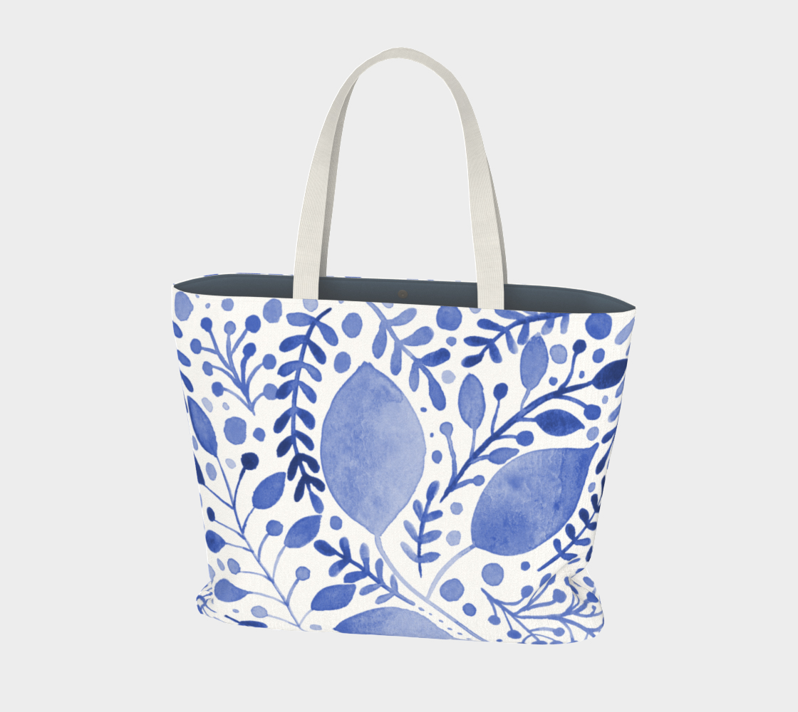 Branches and leaves - blue preview #1