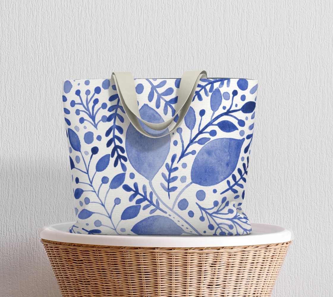 Branches and leaves - blue preview #5