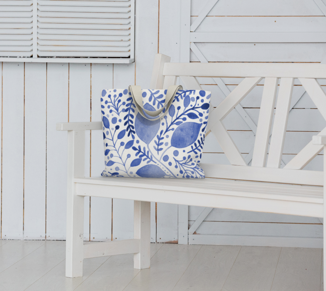 Branches and leaves - blue preview #6