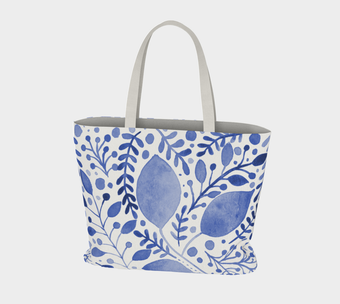 Branches and leaves - blue preview #3