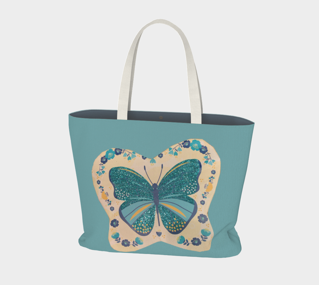 Large Tote Bag Butterfly Love Collection preview #1