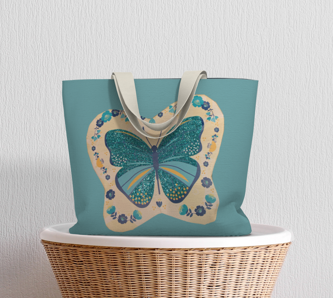 Large Tote Bag Butterfly Love Collection thumbnail #6
