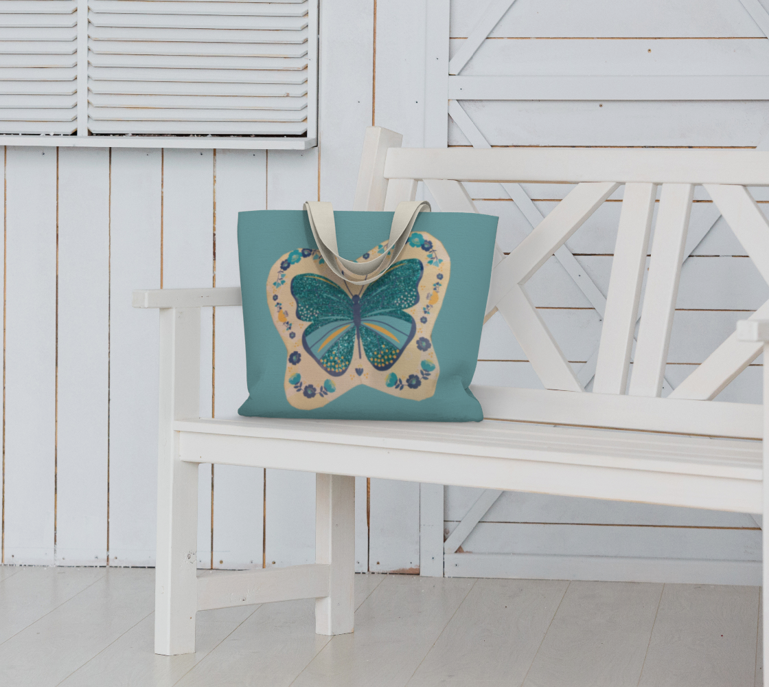 Large Tote Bag Butterfly Love Collection preview #6