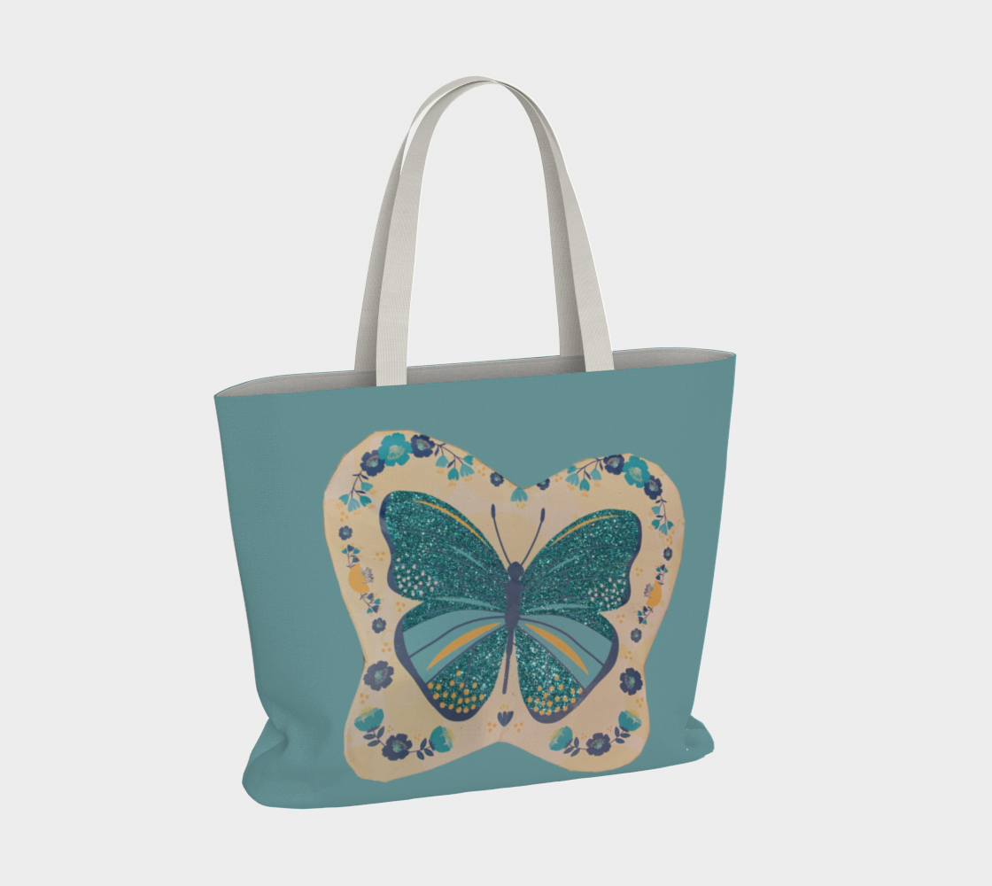 Large Tote Bag Butterfly Love Collection preview #4