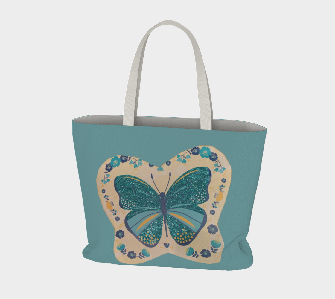 Large Tote Bag Butterfly Love Collection preview #3