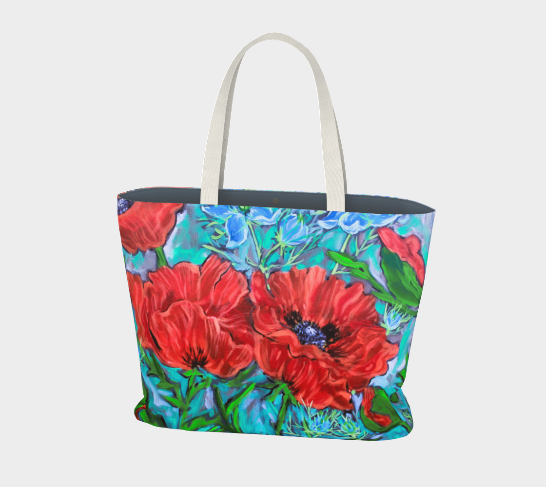 Poppy Garden Large Tote Bag preview