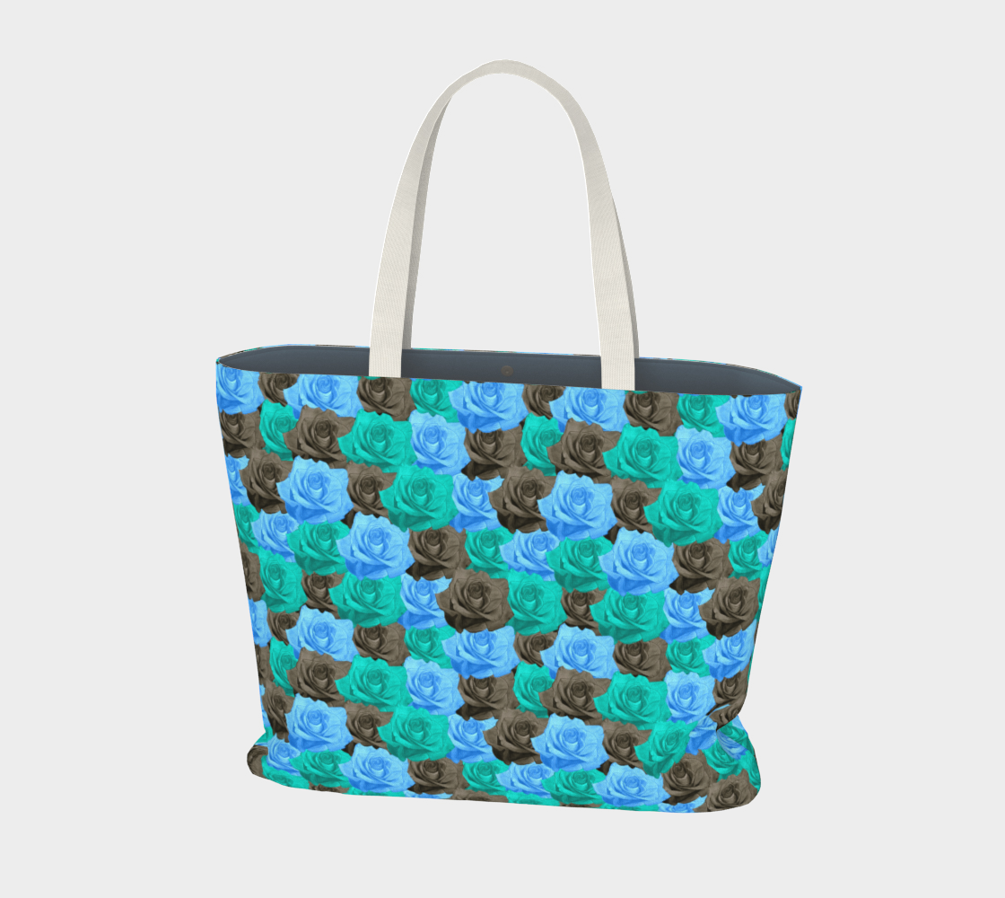 Aperçu de Blue Roses Market Tote #1