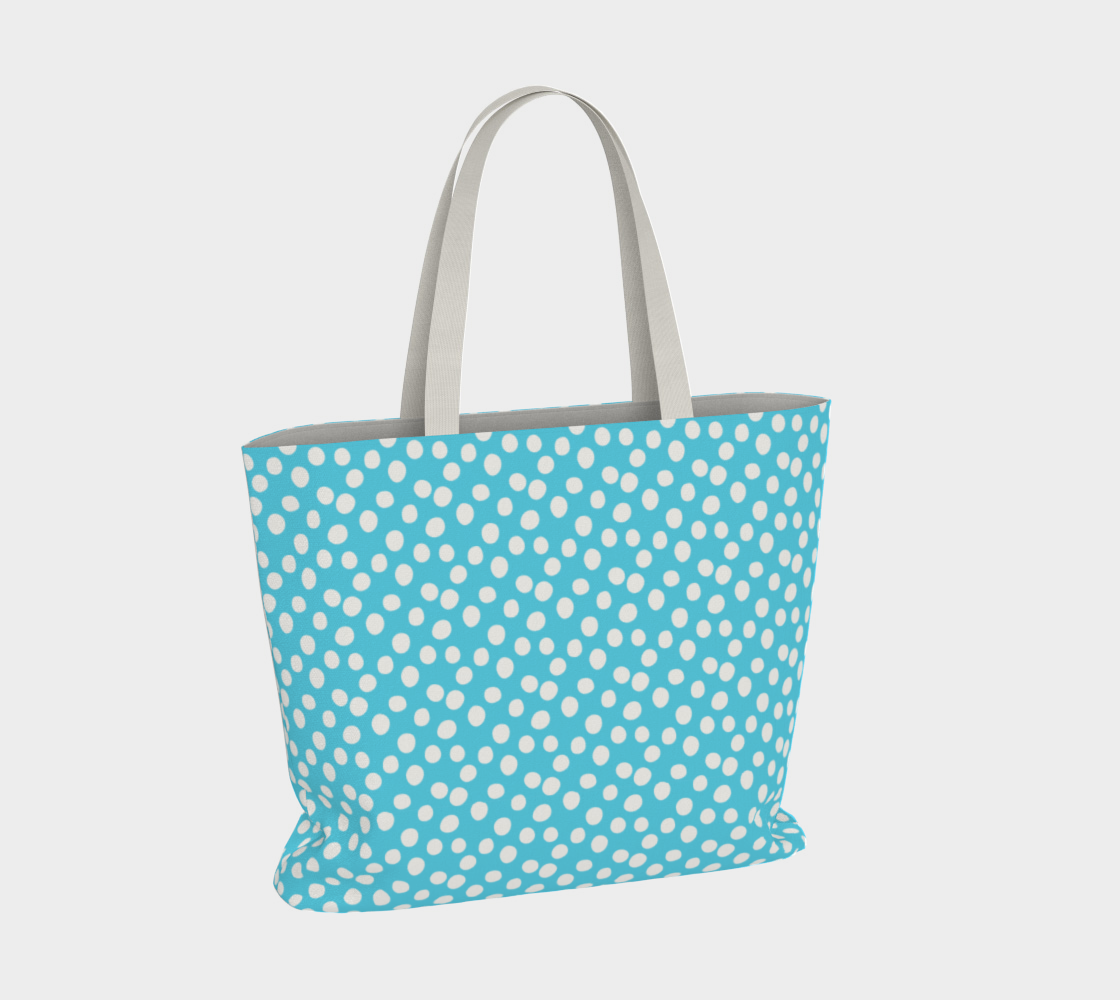 All About the Dots Market Tote - Blue Miniature #5
