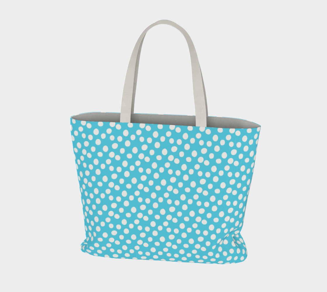 All About the Dots Market Tote - Blue Miniature #4