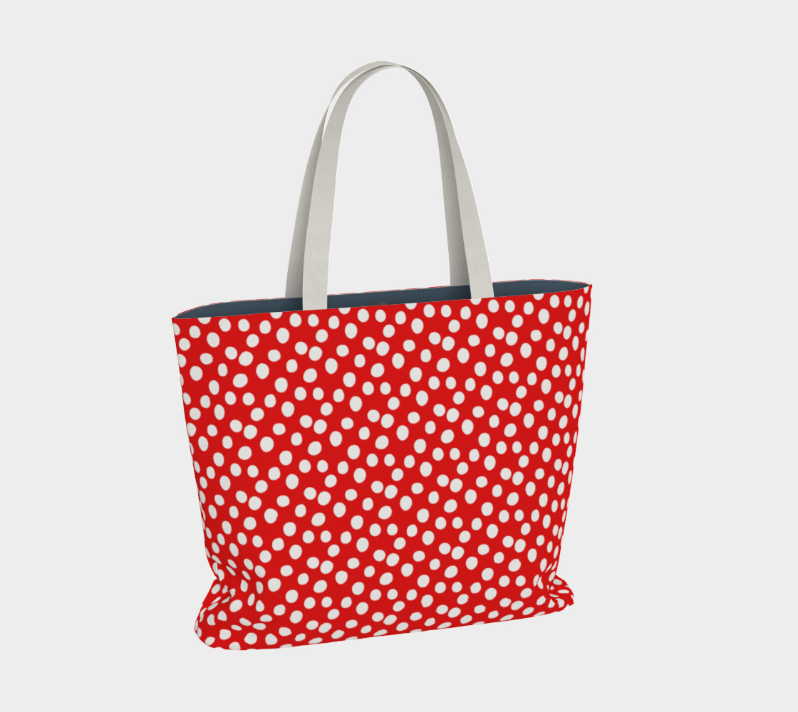 All About the Dots Market Tote - Red Miniature #3