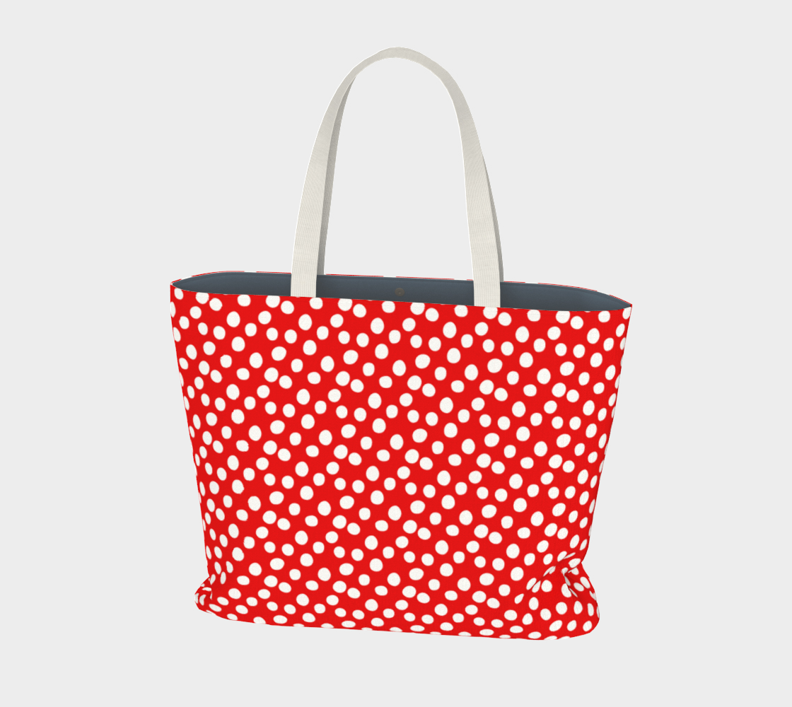 Aperçu de All About the Dots Market Tote - Red