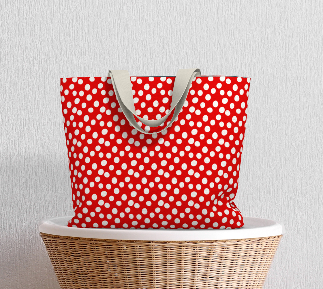 Aperçu de All About the Dots Market Tote - Red #5