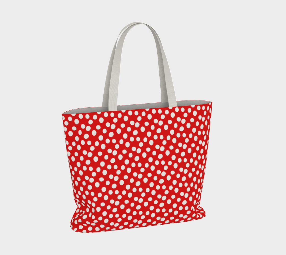 All About the Dots Market Tote - Red Miniature #5