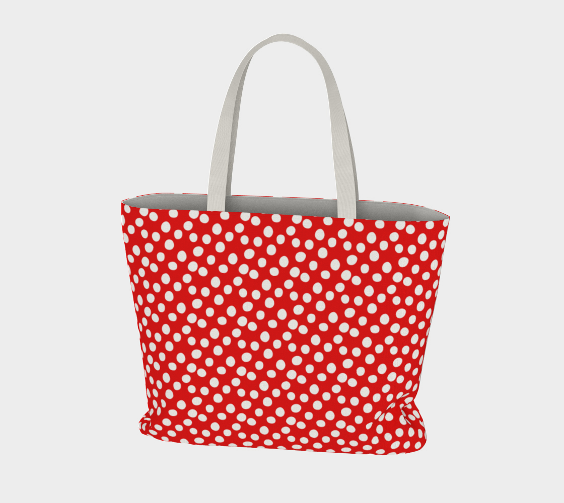 All About the Dots Market Tote - Red Miniature #4