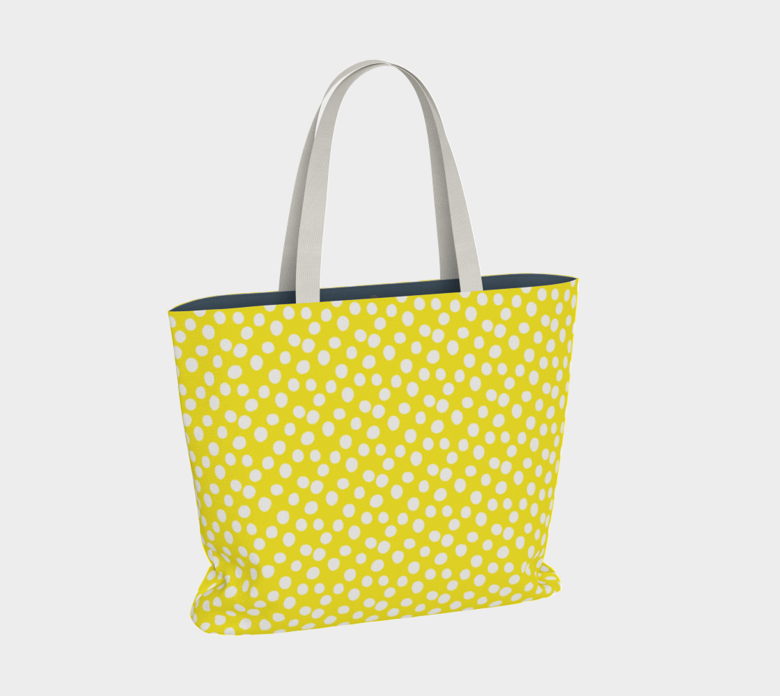 All About the Dots Market Tote - Yellow Miniature #3
