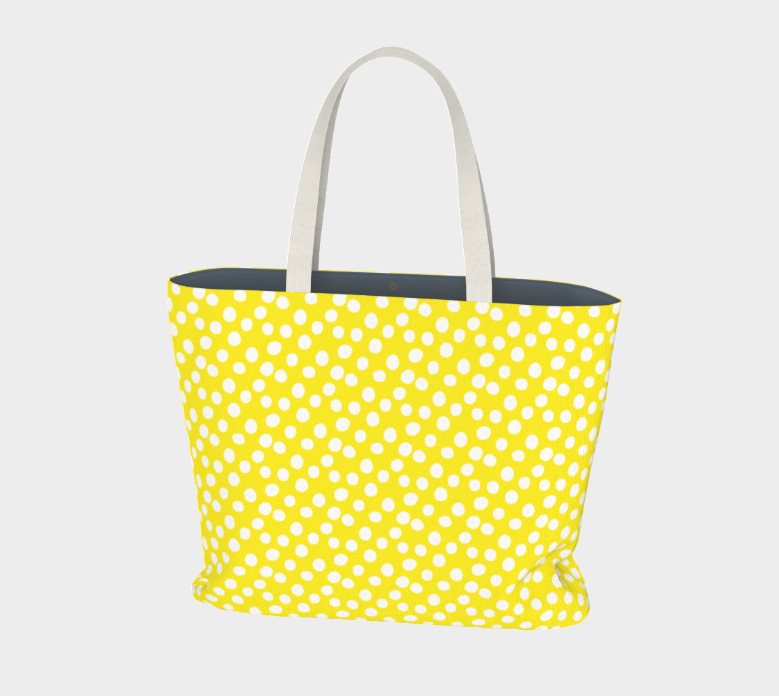 All About the Dots Market Tote - Yellow Miniature #2