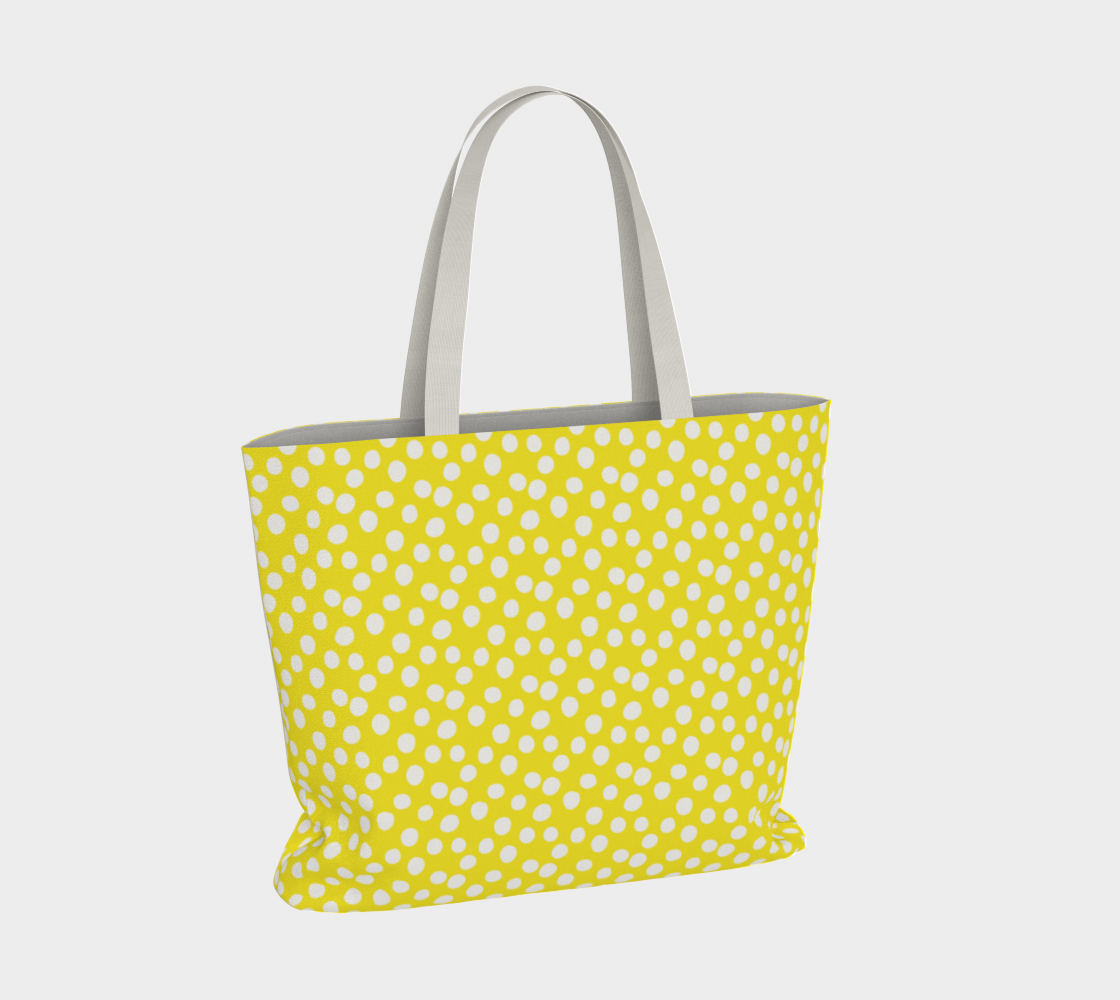 All About the Dots Market Tote - Yellow Miniature #5