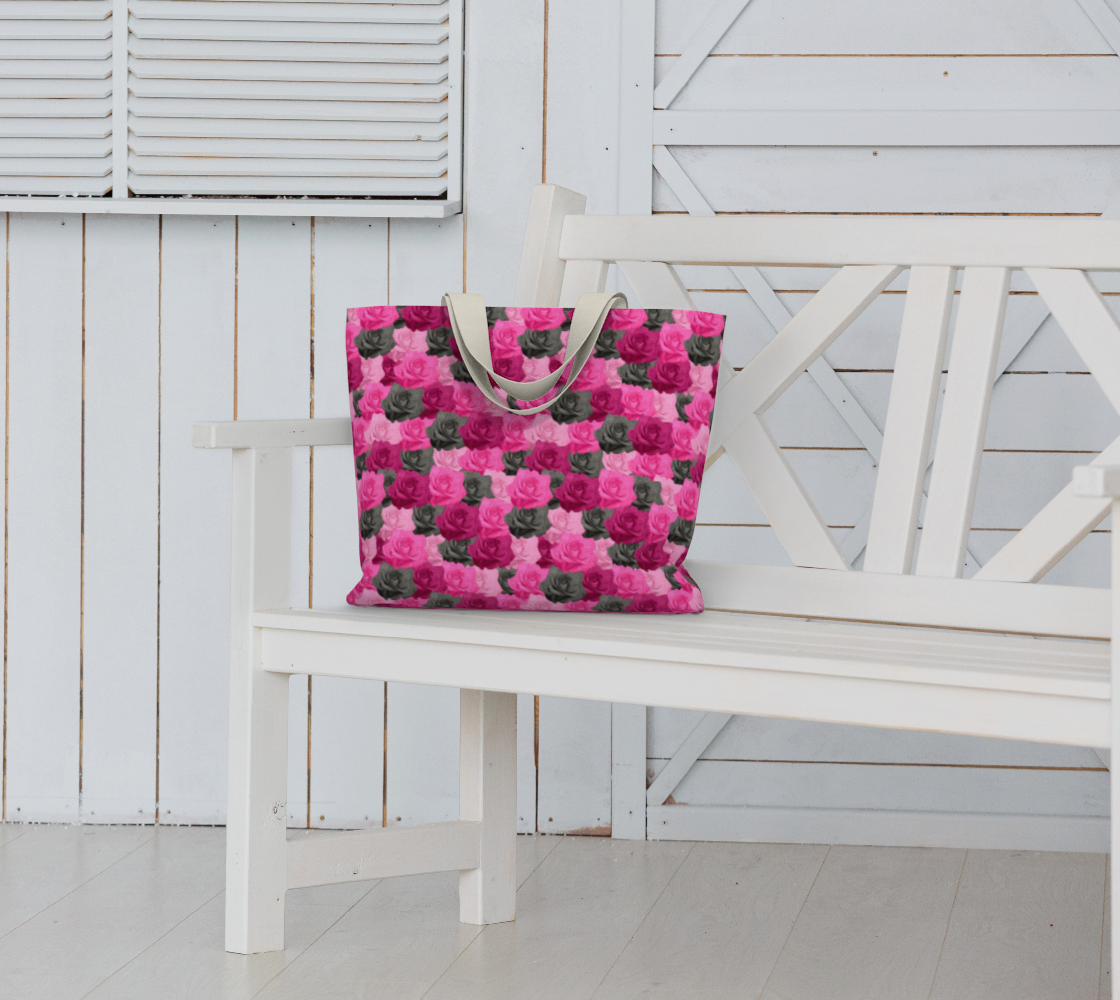 Aperçu de Pink Roses Market Tote #6