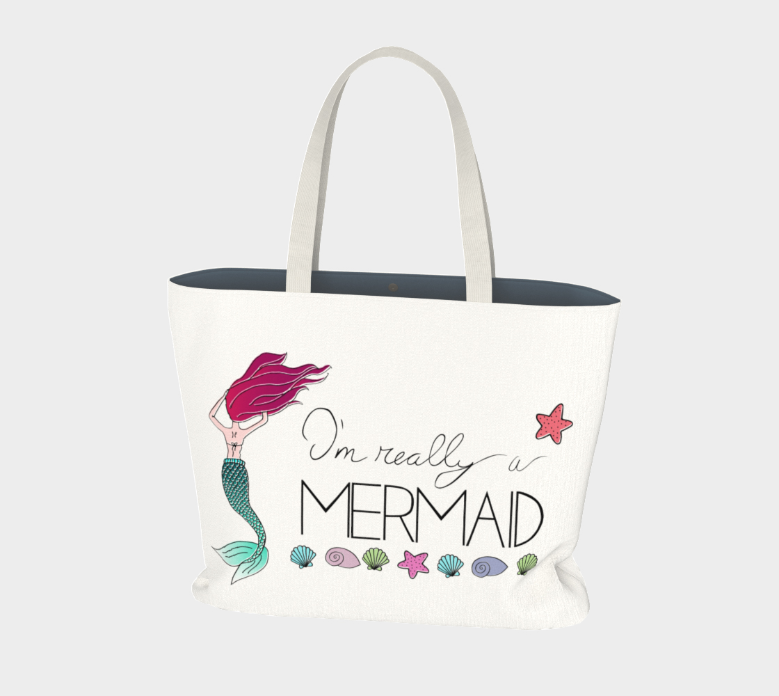 Aperçu de I'm Really a Mermaid Market Tote #1