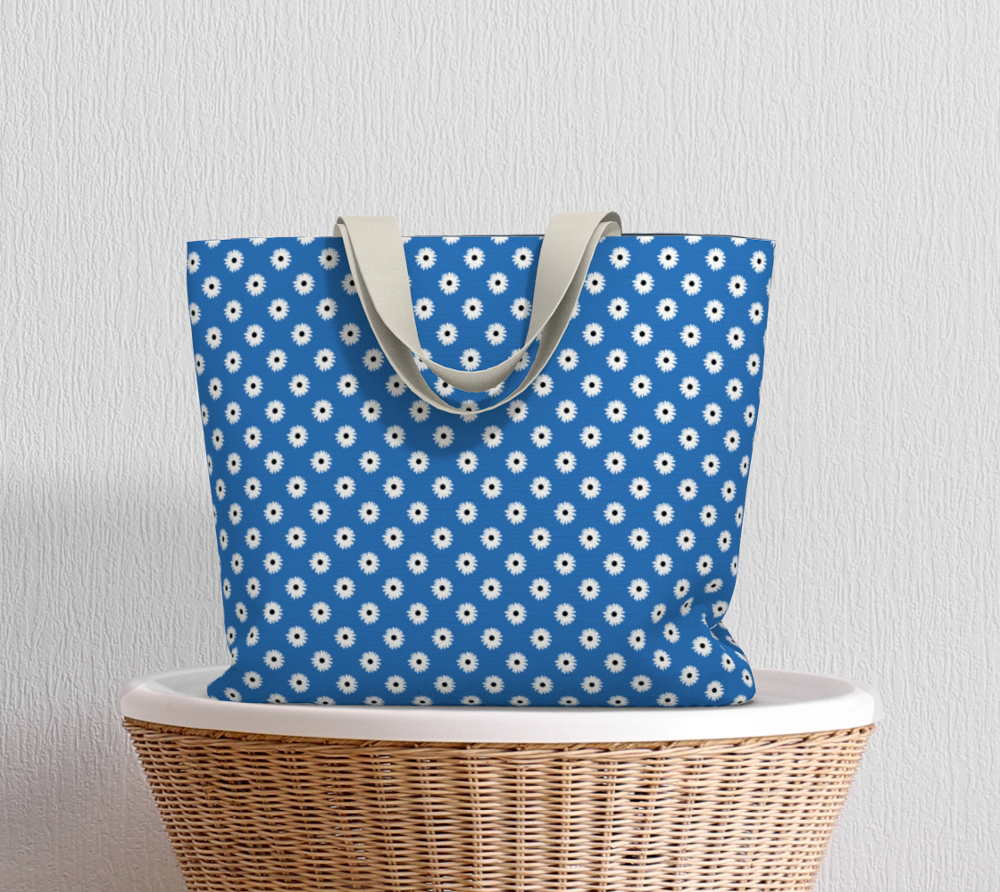 Aperçu de Sac large fleur marguerite Blanc/Bleu #5