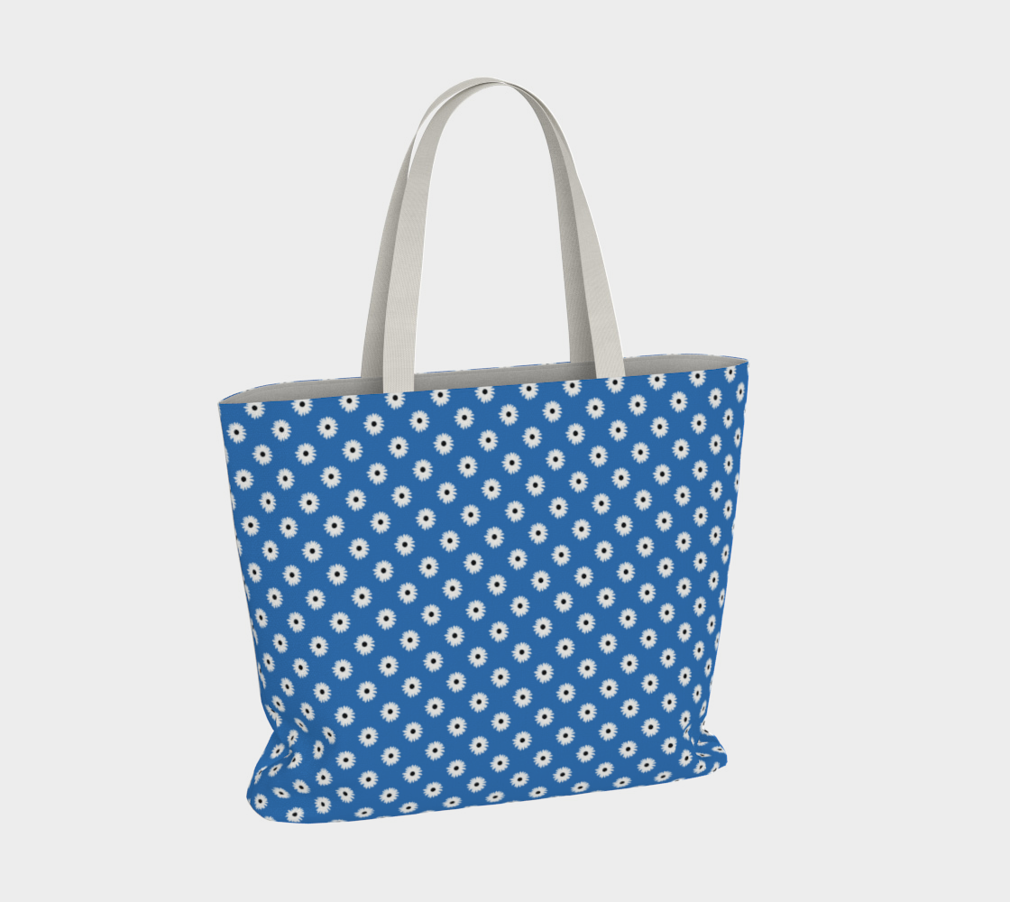 Aperçu de Sac large fleur marguerite Blanc/Bleu #4
