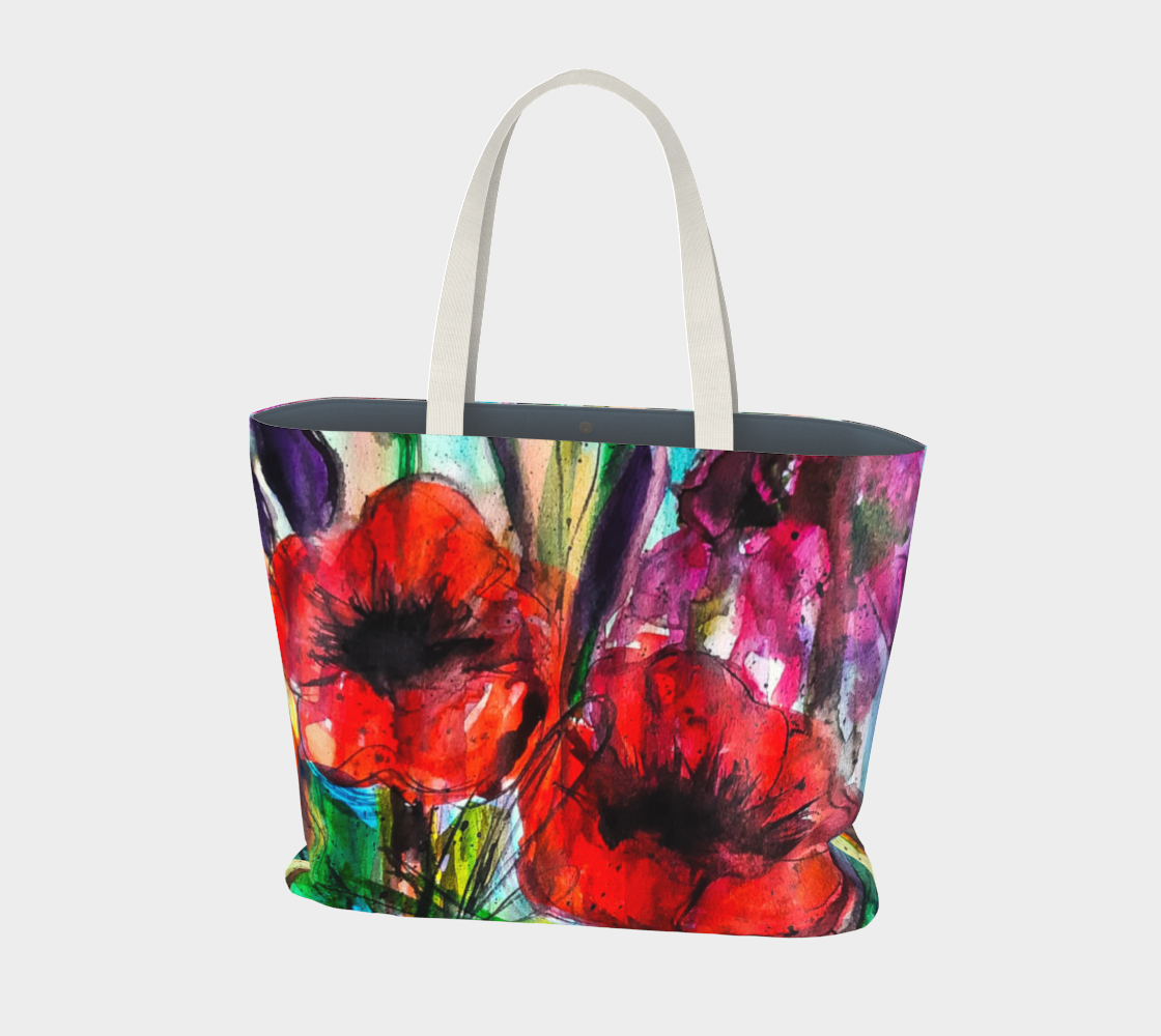 Vibrant Garden Large Tote Bag preview