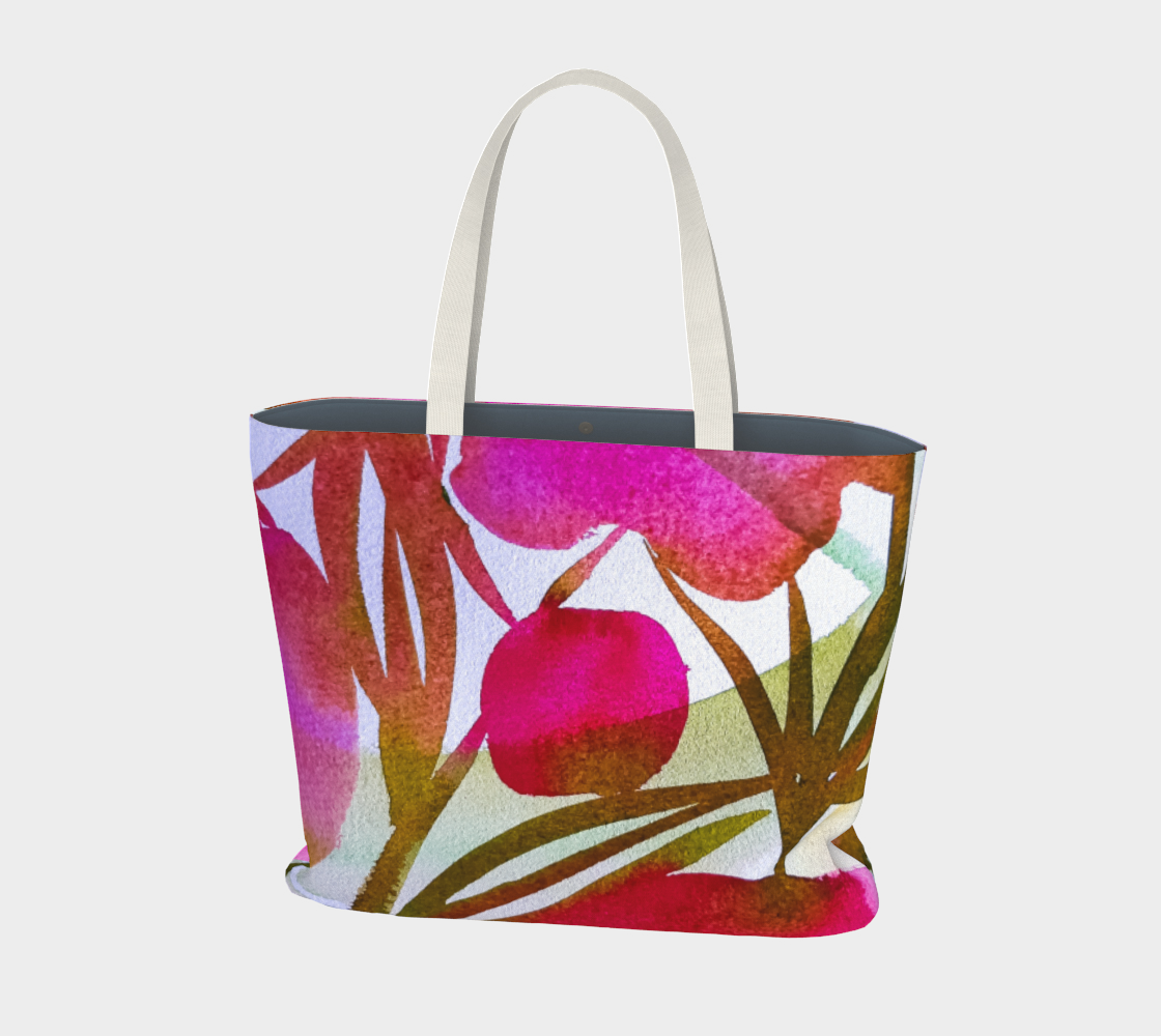 Abstract Peony Large Tote Bag preview