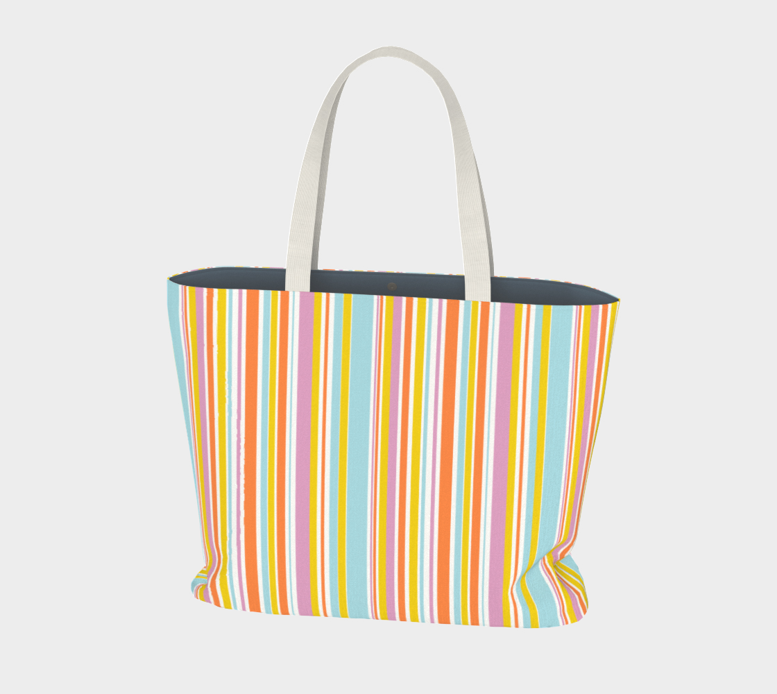 Aperçu 3D de Summer Stripes Tote Bag