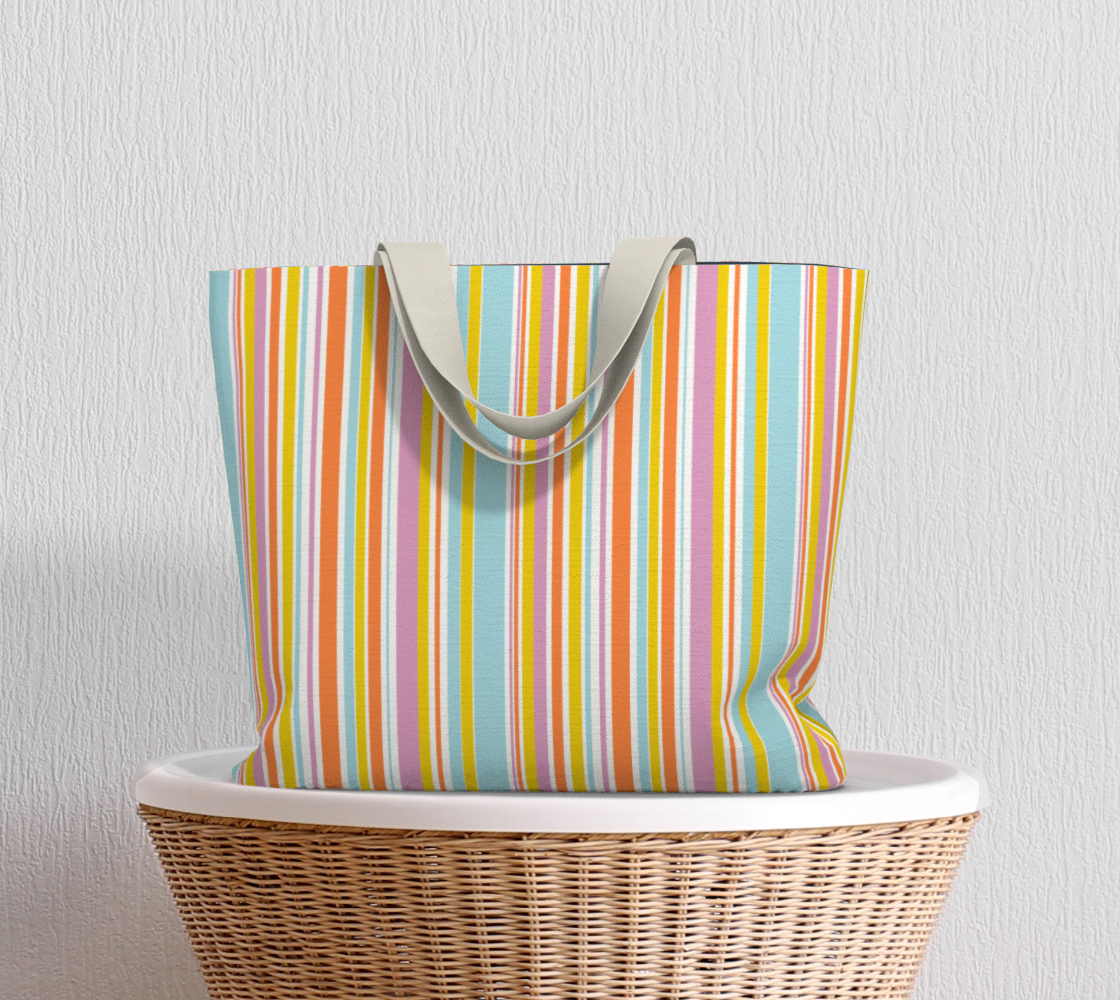 Summer Stripes Tote Bag Miniature #6