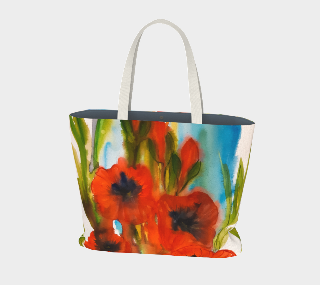New Poppies Large Tote Bag preview