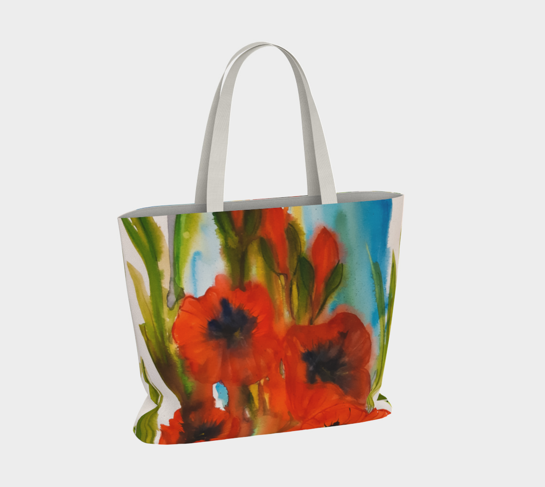 New Poppies Large Tote Bag preview #4