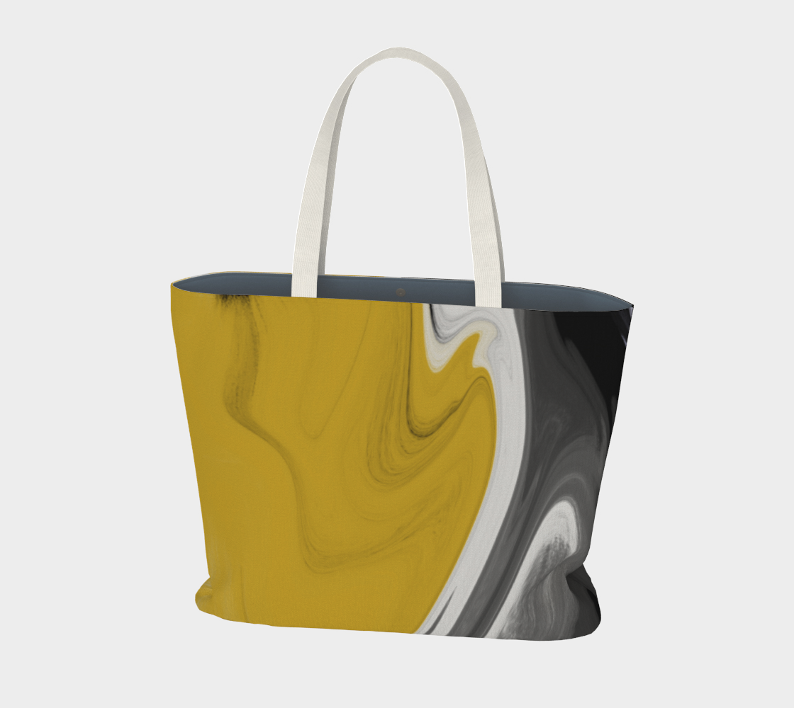 Liquid Black Gold Large Tote Bag preview #1