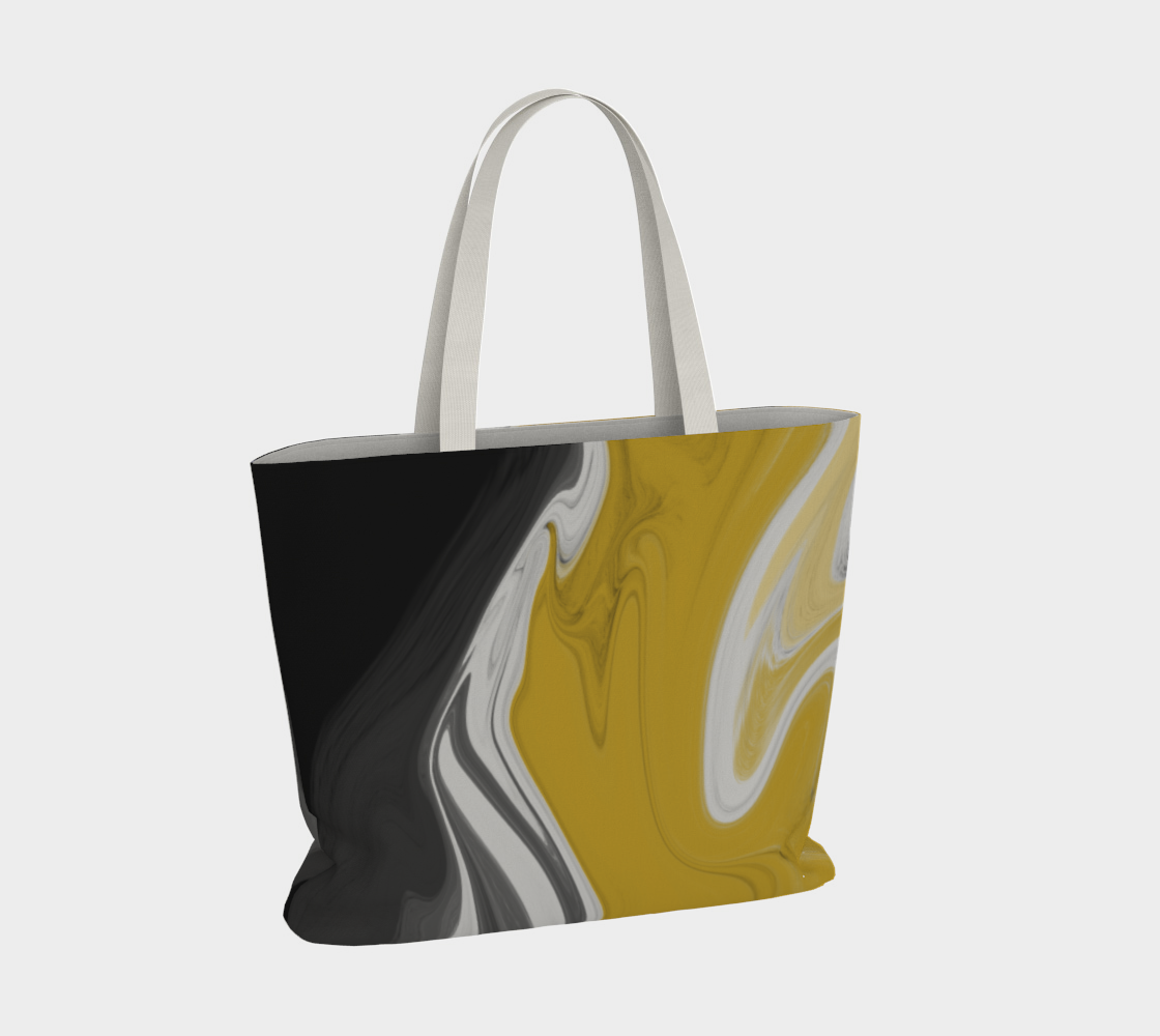 Liquid Black Gold Large Tote Bag preview #4