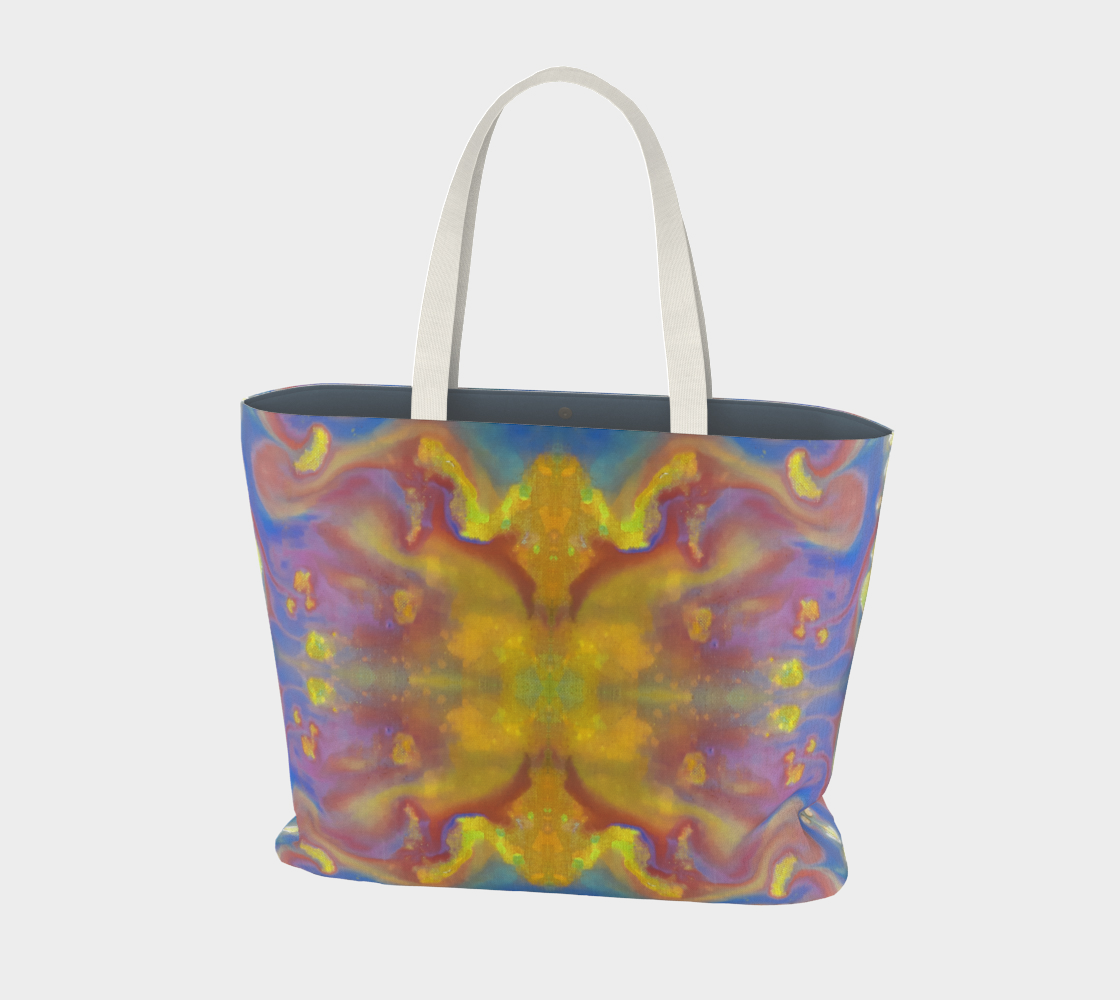 Gold Tie Dye Large Tote Bag preview
