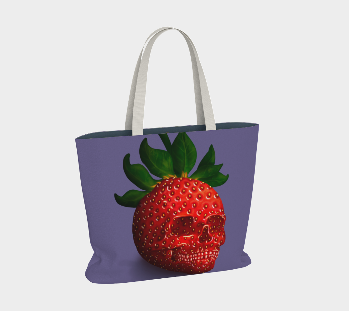 Strawberry Skull Large Tote Bag  preview #2