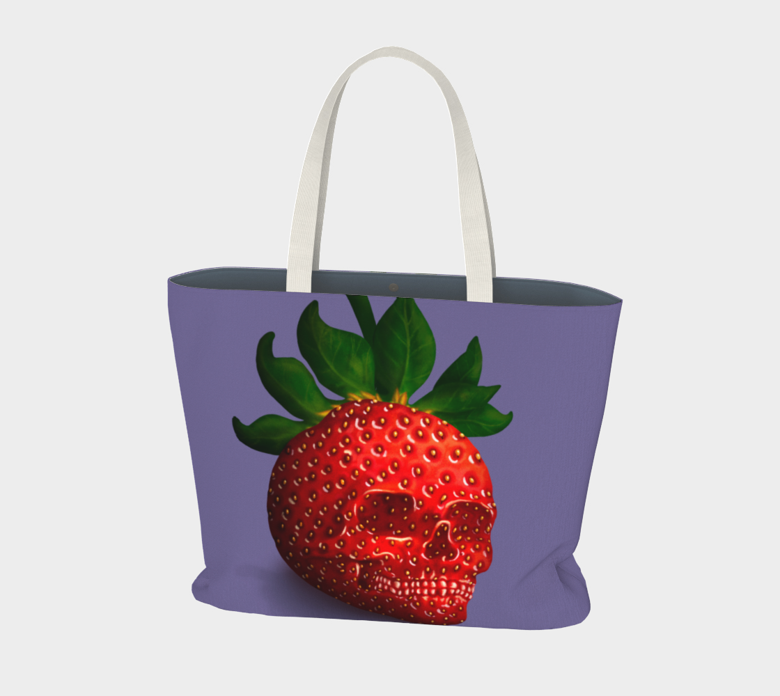 Strawberry Skull Large Tote Bag  preview