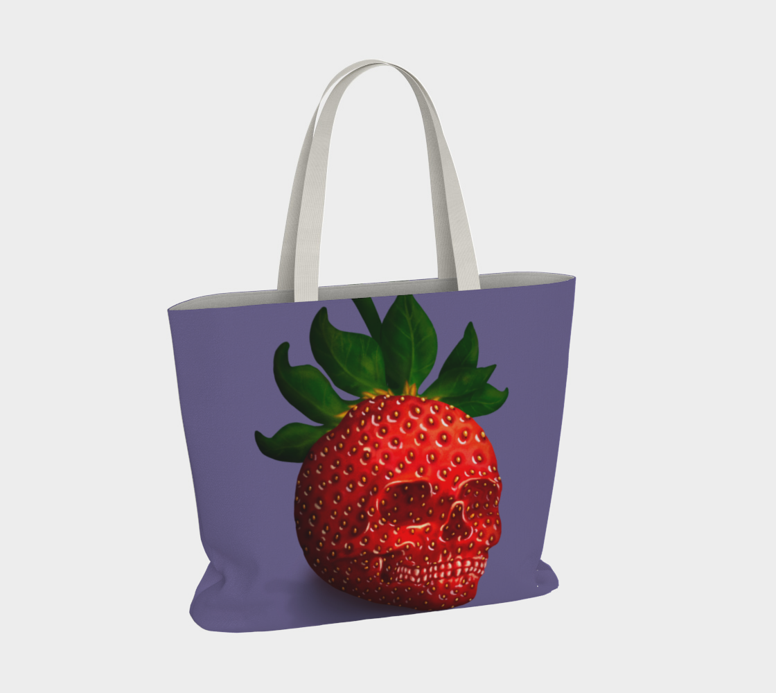 Strawberry Skull Large Tote Bag  thumbnail #5