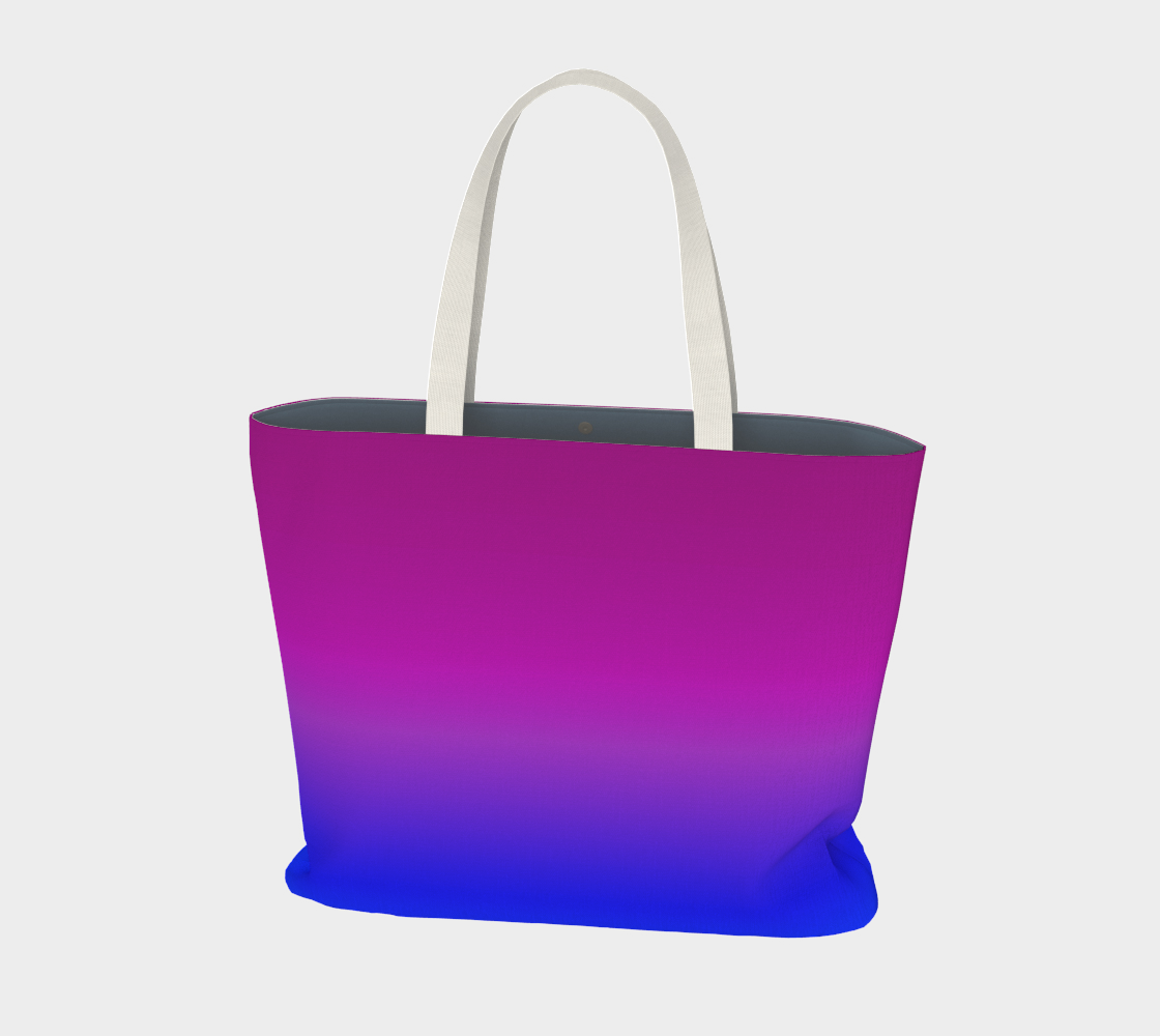 Aperçu de Purple to Blue Blend Large Tote Bag, AWSM