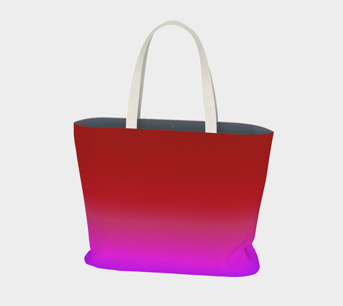 Aperçu de Red to Purple Blend Large Tote Bag, AWSM
