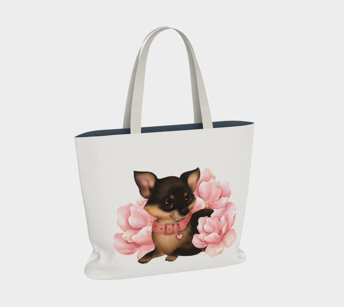 Aperçu de Cute little chihuahua dog with flowers #2