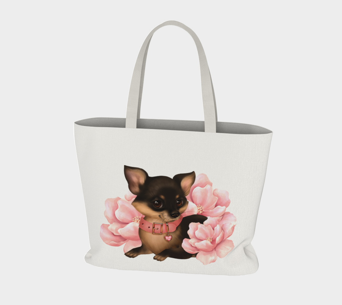 Aperçu de Cute little chihuahua dog with flowers #3