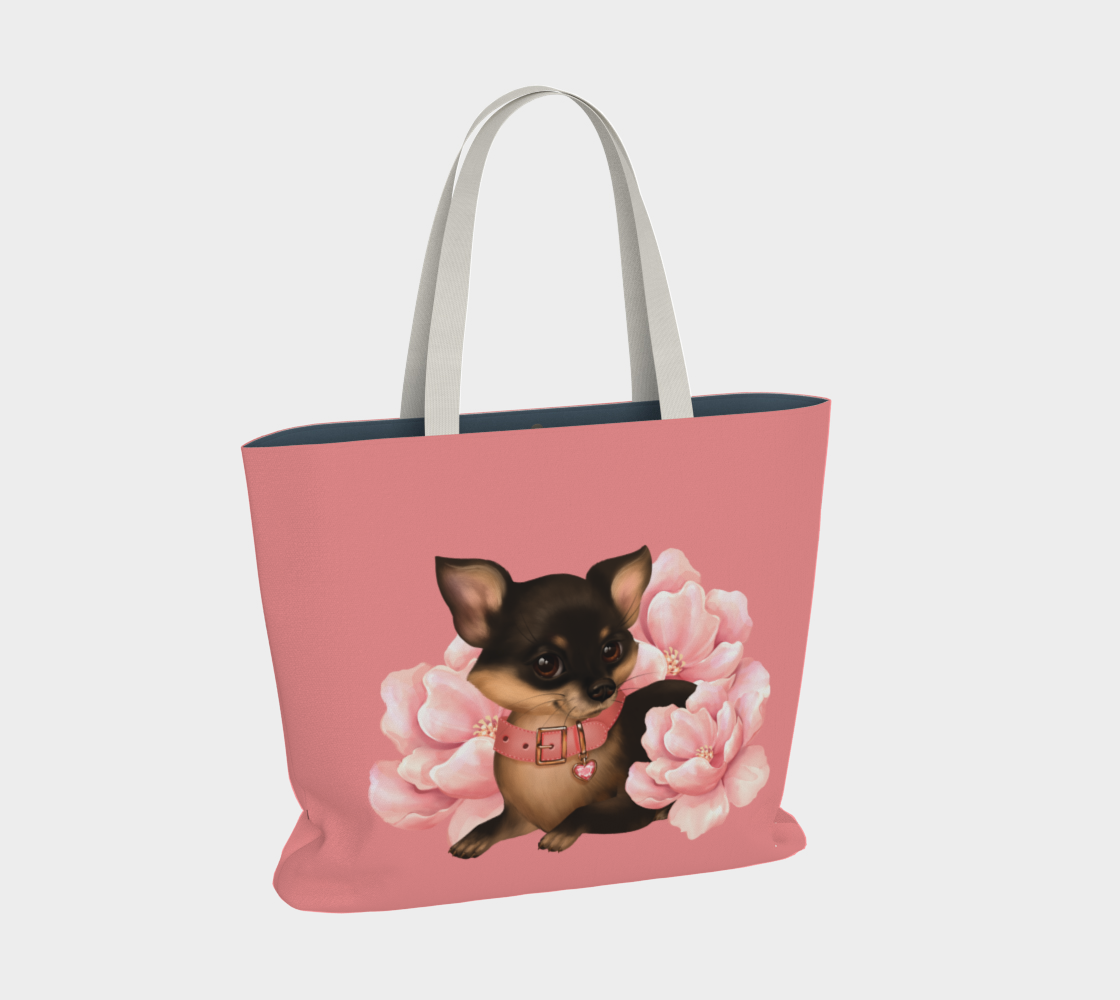 Aperçu de Cute little chihuahua dog with flowers #2