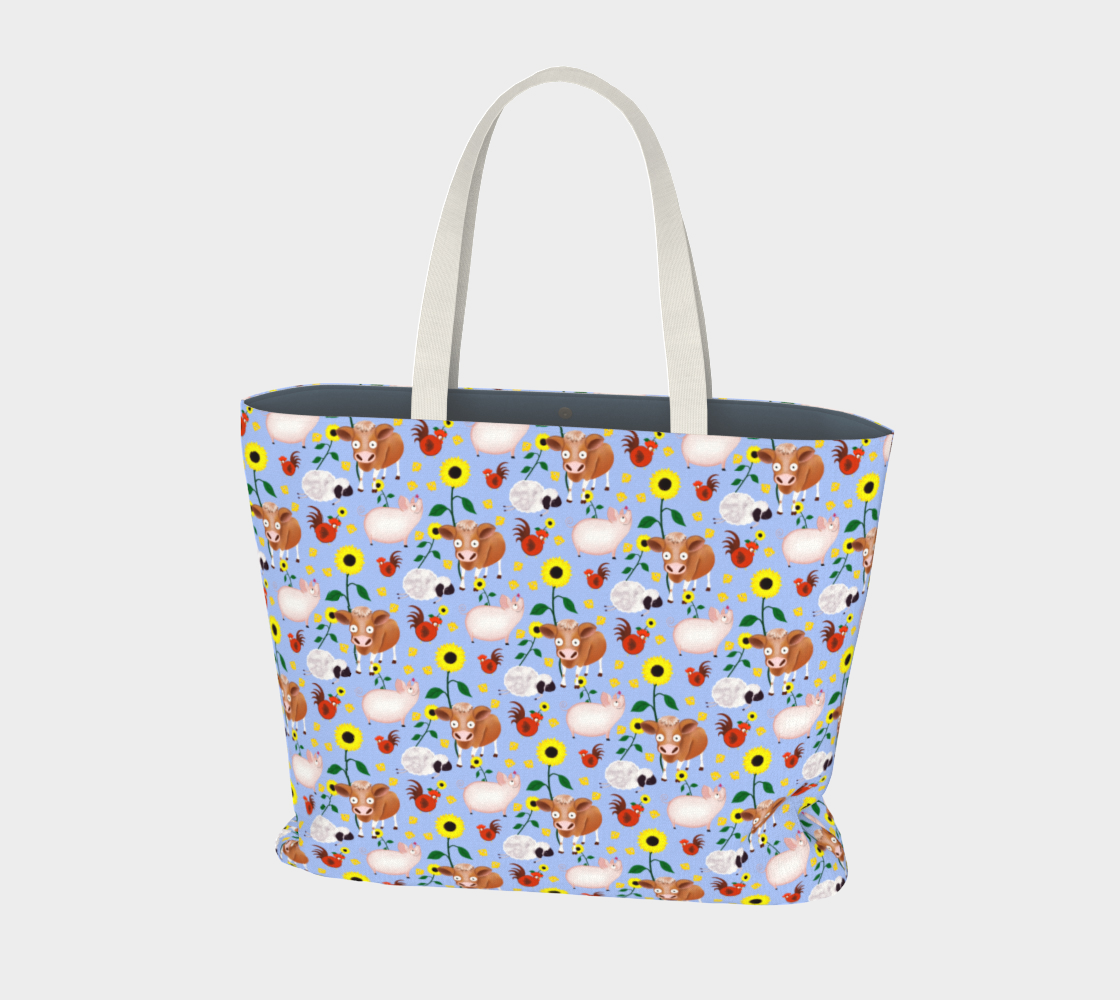 Farm Animals Large Tote Bag preview