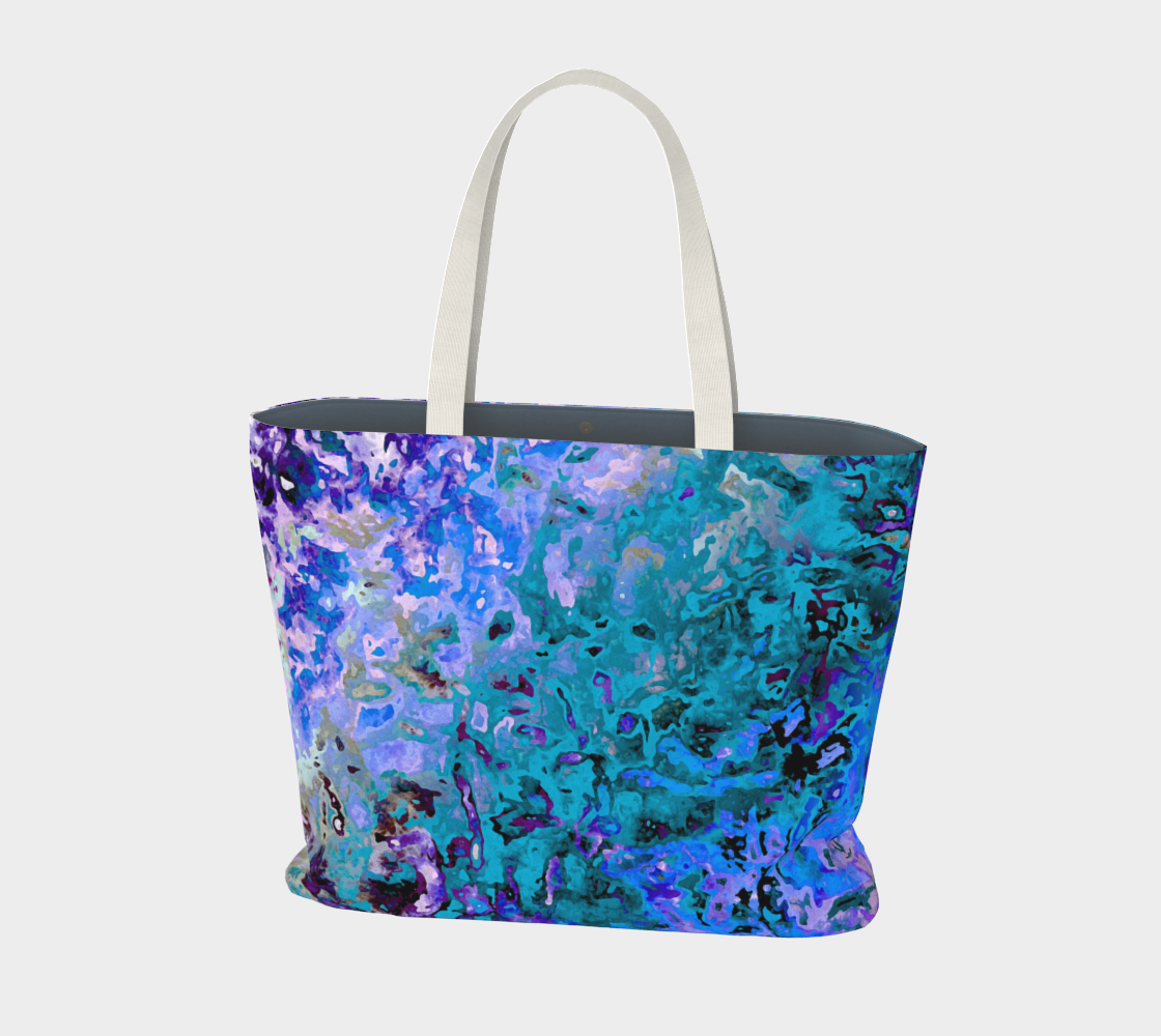 Funky Swirly Marbled Blue Abstract preview