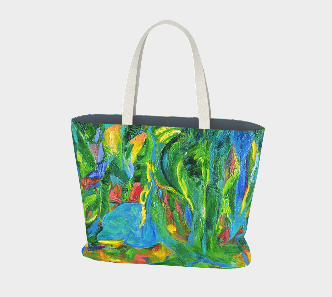 Large Tote Bag Green Tulip Collection  preview
